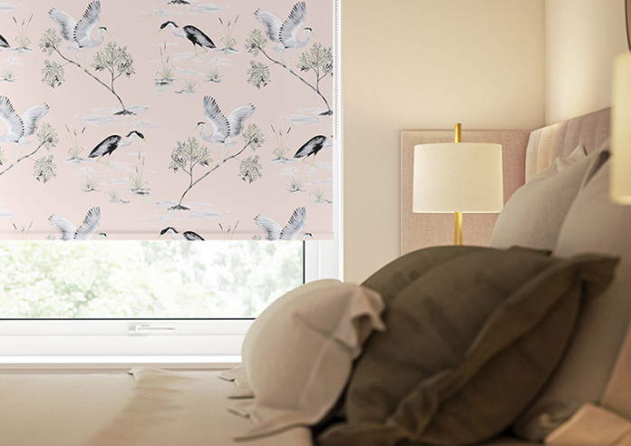 Cranes, Blush Pink - Twist&Fit Roller Blind - Image 5